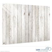 Tableau Ambiance Clôture en bois clair 45x60 cm