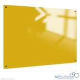 Tableau verre Solid jaune canari 60x90 cm