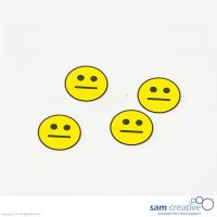 Smiley magnétique :-| 30mm jaune 25 pcs.