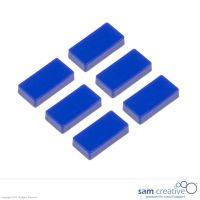 Aimant 12x24 mm rectangulaire bleus (set 6)