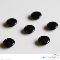 Set d'aimants en verre de 20mm noir (6 pcs)