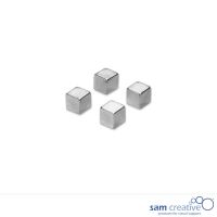 Aimants cube en acier inoxydable (4 pcs)