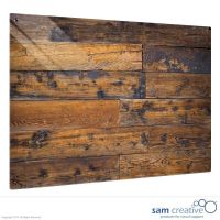 Tableau Ambiance Vieille clôture en bois 100x100cm